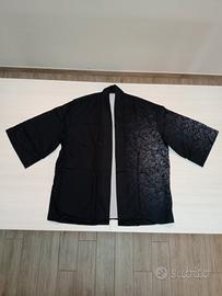 camicia kimono cardigan nero taglia L uomo 