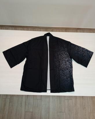 camicia kimono cardigan nero taglia L uomo 