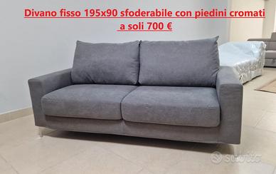 Nuovo divano fisso con piedini 195 x 90