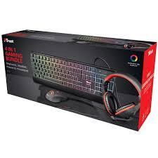 Kit Gaming 4 in 1 Trust ZIVA (Tastiera LED, Mouse,