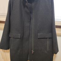 Cappotto corto donna Mango grigio scuro