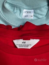 Lotto 2 felpe Zara e H&M tg. 9-10 anni