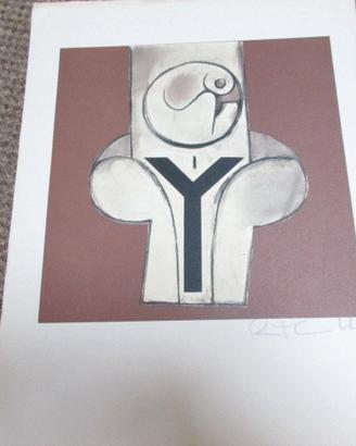 PIETRO CASCELLA fotolitografia lettera " Y "