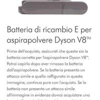 Batteria E _Originale _ aspirapolvere Dayson V8
