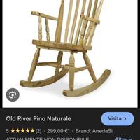 Sedia a dondolo in legno