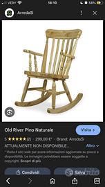 Sedia a dondolo in legno