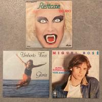 Tre 45 giri anni Rettore Tozzi Bosè