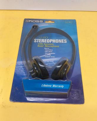 Cuffie stereo con microfono Koss SB10 - nuove, mai
