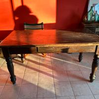 Tavolo campagnolo antico fine 800