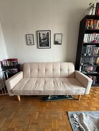 Divano letto 3 posti beige