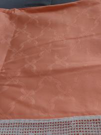 Elegante tovaglia rosa salmone 12 posti NUOVA