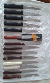 14 Coltelli da cucina vari anni 50/60 acciaio inox