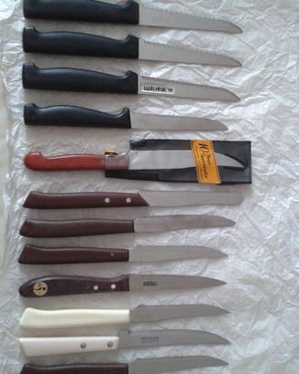 14 Coltelli da cucina vari anni 50/60 acciaio inox