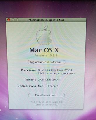 Power Mac g4 dual  power pc 2gb ram