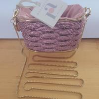 Mini bag rosa Rosantica Milano con strass – NUOVA!