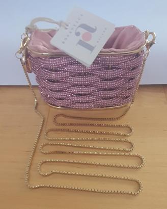 Mini bag rosa Rosantica Milano con strass – NUOVA!