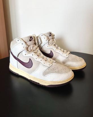 Nike Dunk High Light Orewood Marrone Borgogna