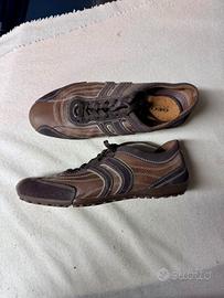 Sneakers scarpe Geox uomo 43 pelle/camoscio marron