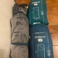 Tenda e sacco per dormire