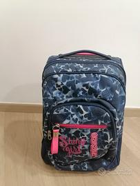 Trolley Seven, Dyed Hearts, Blu, zaino per scuola