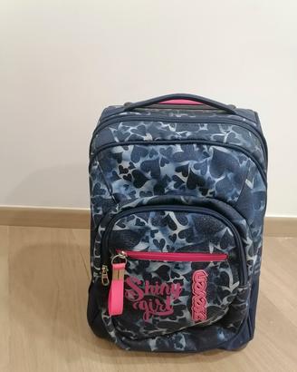 Trolley Seven, Dyed Hearts, Blu, zaino per scuola