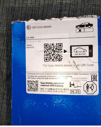 pastiglie ate renault clio 1500 tdci 2013