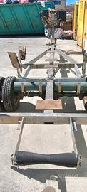Rimorchio carrello da cantiere a motore idraulico 