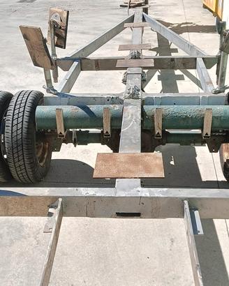 Rimorchio carrello da cantiere a motore idraulico 
