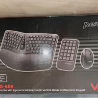 perrixx Periduo 606 tastiera ergonomica e mouse