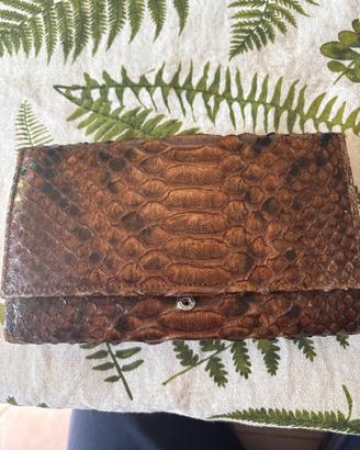 Portafoglio vintage in vero pitone Ape Regina