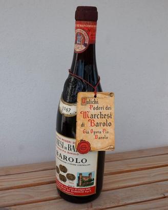 Bottiglia vino Barolo - Marchesi di Barolo 1967