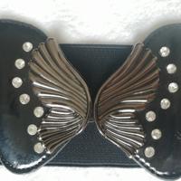 cintura elastica nera farfalla