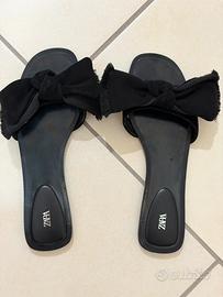 Sandali ZARA neri con fiocco 🖤 – Tg. 39