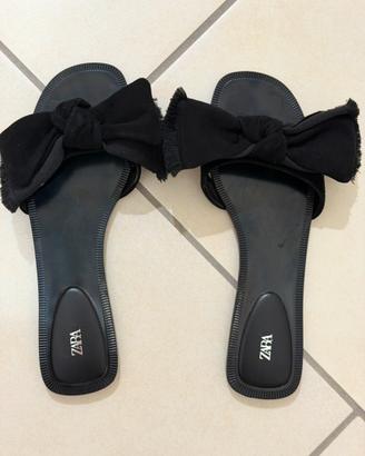 Sandali ZARA neri con fiocco 🖤 – Tg. 39