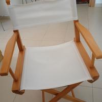 sedie da giardino "regista" in legno e tessuto 