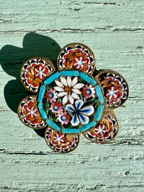 Spilla Micromosaico Romano Grand Tour XIX secolo