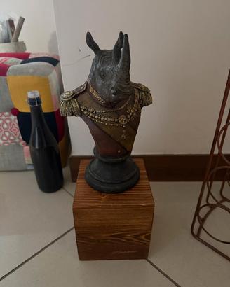 Busto Decorativo Rinoceronte Vintage 
