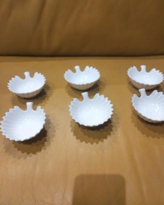 set 6 cuotoline finger food porcellana bianca 