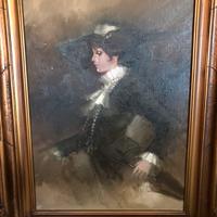 Quadro a firma Luigi Rocca | Donna del '800