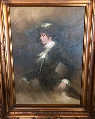 Quadro a firma Luigi Rocca | Donna del '800