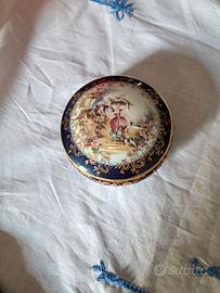 Scatola porcellana Limoges France dipinta a mano