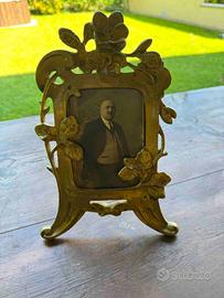 Cornice in ottone antico con foto