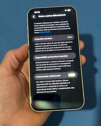 iPhone 14 Plus 256 giga 85%  batteria