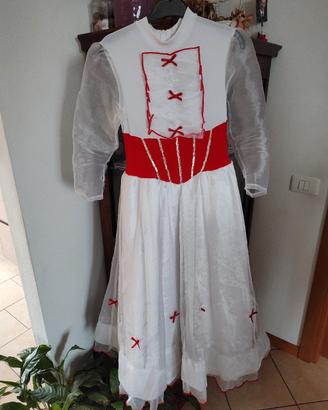 Vestito carnevale Mary Poppins bianco