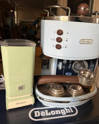 Macchina caffè De Longhi Icona Vintage+montalatte