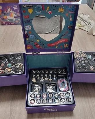 Kit braccialetti bambine con portagioie unicorno