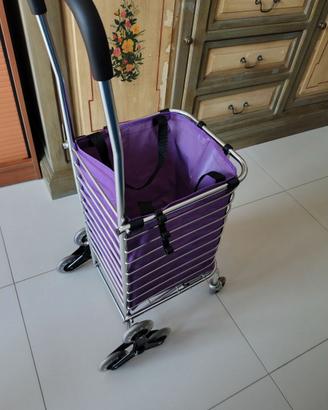 Carrello della spesa con 8 ruote saliscendi scale