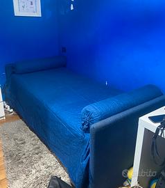 Letto flou singolo con secondo  letto estraibile