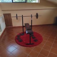 Panca bilanciere e pesi