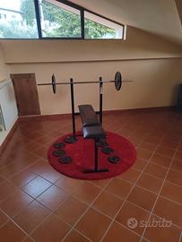 Panca bilanciere e pesi